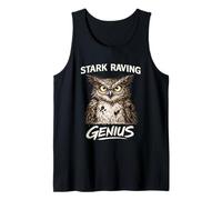 Stark Raving Genius Funny Owl Portrait Tank Top