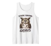 Stark Raving Genius Funny Owl Portrait Tank Top