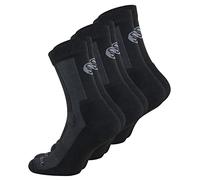 STARK SOUL Men's Merino Socks, 3 Pairs of Black, 43-46