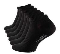 STARK SOUL Sneaker Socks, 6X Black, 39-42