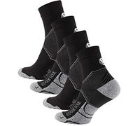 STARK SOUL Sports Socks, 2 Pairs of Black, 43-46