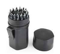 Stark USA 29pcs Step Tip Turbo Drill Bit Set with M35 Twist Shank for Acrylic Steel Hard Metal Drill Bit Round Case 1/4" to 1/2"