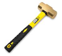 Stark USA Brass Head 3lb Sledge Hammer Fiber Glass 13-inch Handle with Comfortable Grip 3-Pounds (15161)