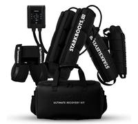 STARKBOOTS® V2 Ultimate Recovery Kit - Complete Compression System | Boots + SLEEVES + HIPS + Premium Leather Carry Bag | 4H Battery | Full Body Regeneration | Size S