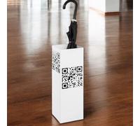 starke metal umbrella stand in white