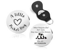 STARKET Birthday Gifts For Boyfriend Romantic Gifts For Her Penguins Pocket Hug Token Romantic Gifts For Him Cute Keyring Love Gifts For Him Anniversary For Him Her Best Boyfriend Gifts Penguin Gifts