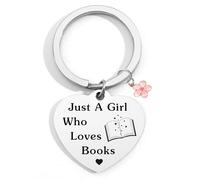STARKET Book Lover Gifts For Women Bookworm Gifts For Girks Readers Keychains for Women Just A Girl Who Loves Books Reading Accessories Stationery Bookish Book Themed Christmas