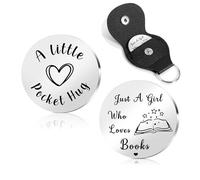 STARKET Book Lover Gifts For Women Pocket Hug Token Just A Girl Who Loves Books Book Accessories Stationery Gift For Women Bookish Goft Reading Goft For Writers