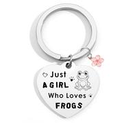 STARKET Frog Gifts For Women Frog Keyring Frog Lovers Gift Just A Girl Who Loves Frogs Crazy Frog Gift Keychains For Friends Frog Themed Gifts For Frog Lovers Frog Presents Christmas For Her Daughter