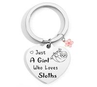 STARKET Sloth Gifts For Girls Sloth Gifts For Sloth Lovers Sloth Keyrings Just A Girl Who Loves Sloth Sloth Themed Gifts For Women Sloth Ornament Sloth Presents For Women Animal Gift Stocking Fillers