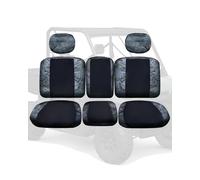 StarknightMT UTV Defender Seat Cover - Waterproof Dustproof Seat Covers Compatible with Can Am Defender DPS MAX 6X6 PRO 2016-2025 Split Bench Seat Covers Defender Accessories Camouflage Spell Black
