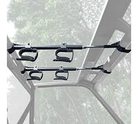 StarknightMT UTV Gun Rack - UTV Overhead Gun Holder Roof Gun/Bow Rack with Soft Padding, Adjustable Fits 21"-27" Spacing Compatible with Polaris Ranger Kawasaki Mule Uforce