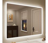 STARLEAD 600x800 mm Bathroom-Mirror-with-LED-Lights, Bathroom-LED-Wall-Mirror with Bluetooth, Anti-Fog, 3 Colors Dimmable, Memory Function, HD Tempered Glass, IP44 LED-Mirror, Horizontal/Vertical