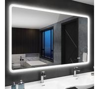 STARLEAD Bathroom-Mirror-with-LED-Lights 70x100cm, LED-Bathroom-Mirror-Wall-Mounted with 3 Colours Dimmable, Anti-fog, Memory Function, IP44, HD Tempered Glass, Horizontal/Vertical