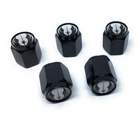 STARLEJEL Jedi Order Galactic Empire Tire Valve Stem Caps (5 Pack) | Dust Proof, with O Rubber Seal Outdoor All-Weather Leak-Proof Air Protection Universal Covers for Cars SUVs Trucks Motor (Black)