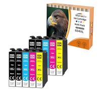 Starlet24 10x 604XL Ink Cartridge Compatible with Epson 604 XL Multipack for Expression Home XP-2200 XP-2205 XP-3200 XP-3205 XP-4200 XP-4205 Workforce WF2910DWF WF2930DWF WF2935DWF WF2950DWF