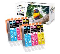 Starlet24 12x 581XL Printer Cartridges Compatible with Canon CLI-581 Cyan 581 Magenta 581 Yellow for Pixma TR8550 TR8500 TS6350a TS705a TS6350 TS8350 TS8250 TS6150 TS9550