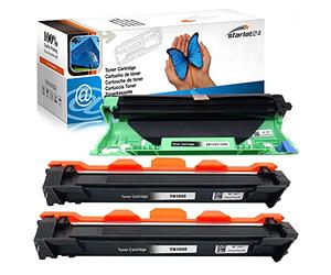 Starlet24 2x Toner + 1x Drum Unit Compatibe with Brother TN1050 DR1050 | Compatible for Brother DCP-1510 DCP-1610W DCP-1612W DCP-1512 for MFC-1910W MFC-1810 HL-1110 HL-1212W HL-1210W HL-1112