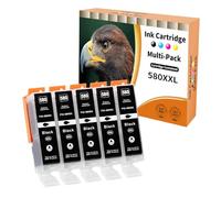 Starlet24 5x 580XL PGBK Printer Cartridges for Canon PGI-580 PGBK XXL Black Compatible with Canon Pixma TR8550 TR8500 TS6350a TS705a TS6350 TS8350 TS8250 TS6150 TS9550
