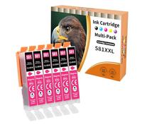 Starlet24 6x 581XL Magenta Ink Cartridges Compatible with Canon CLI-581 | for Pixma TR8550 TR8500 TS6350a TS705a TS6350 TS8350 TS8250 TS6150 TS9550