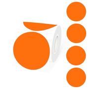 STARLIBOO Thermal Labels 3 inch, Round Thermal Printer Labels, Circle Direct Thermal Stickers for DIY Logo Design, Shipping, Name Tag, Compatible with Rollo&MUNBYN- Orange