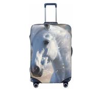 Starlight and White Horse Elastic Travel Luggage Cover Suitcase Protector, Print Suitcase Baggage Cover Anti-Scratch