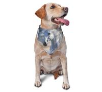 Starlight And White Horse Printed Graphic Pet Triangle Scarf For Dogs & Cats, Adjustable Cute Pet Bandana For & Photo Shoots