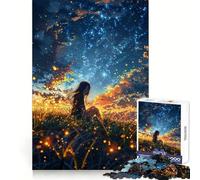 Starlight Anime Girl Adults Puzzles 1000 Piece Jigsaws Reason Skill Toy Slow Enjoy Exact Cut Art Collection Piece 50x75cm