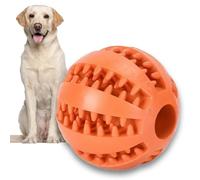 Starlight Baby Natural Rubber Canine Chew Toy Dental Hygiene, Interactive Play Ball for IndoorOutdoor Pets, Puppy Teething Relief and Teeth Cleaning,Puppy Toy 7cm (Orange)