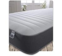 Starlight Beds - 4ft6 Double Mattress. 9 Inch Deep Sprung Double Memory Foam Mattress with a Luxurious Jersey Knitted Fabric and Grey Border (4ft6 x