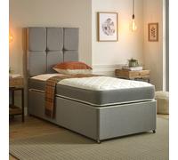 Starlight Beds 7-Inch Hybrid Sprung Mattress - Soft Firmness Deep Quilted Sleep Surface - Grey - 1 - European Single Mattress (90cm x 200cm)
