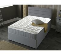 Starlight Beds Castle Essential Sprung Mattress - 8-Inch Deep, Soft Feel - Grey - 1 - European King Size Mattress (160cm x 200cm)