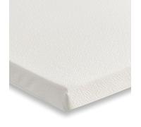 Starlight Beds Cooling Foam Mattress Topper. 2.5cm Shorty Memory Foam Mattress Topper. Shorty Mattress Topper with Removable Cover, White. - 2ft6 x 5ft9 (75x175x2.5cm)