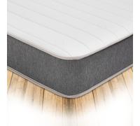 Starlight Beds Cooltouch Linear 8 Inch Hybrid Mattress. European Small Single Mattress with Memory Foam Layer & Springs. Grey/White, Soft. (80x200cm)