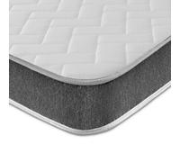Starlight Beds Essentials Hybrid Spring And Memory Foam Mattress. With Grey Border & Large Brick Design. Small Double Mattress