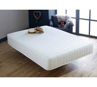 Starlight Beds Grey Collection Straight Line Mattress - Memory Fibre & Open Coil Spring Support - White - 1 - European Single Mattress (90cm x 200cm)