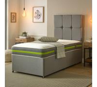 Starlight Beds Horizon Harmony Hybrid Mattress - 8" Deep, Soft Feel, Plush Quilted Surface - Green - 1 - 4ft6 Double Mattress (135cm x 190cm)
