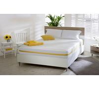 Starlight Beds Lunar Luxe Hybrid Mattress - 7.5 Inch Deep, Soft Feel - Yellow - 1 - 5ft King Mattress Size Mattress (150cm x 200cm)