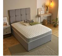 Starlight Beds Memory Foam Hybrid Spring Mattress - 7.25" Deep, Supportive Coil Spring Core - Grey - 1 - European Single Mattress (90cm x 200cm)