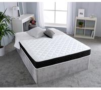Starlight Beds Midnight Cooltouch Hybrid Mattress - 18cm Deep, Soft Feel - Black - 1 - European King Size Mattress (160cm x 200cm)