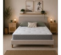 Starlight Beds Nebraska 18cm Hybrid Memory Foam Spring Mattress CoolTouch Cover in Light Grey | Size: EU Single Starlight Beds Light Grey EU Single