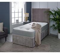 Starlight Beds Nebraska Tufted Hybrid Mattress - Soft Feel Cool Touch Quilted Sleep Surface - Grey - 1 - 4ft6 Double Mattress (135cm x 190cm)