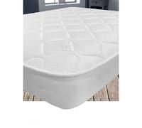 Starlight Beds Single Memory Foam Mattress with springs. 7 Inch Deep Budget Mattress. Soft Mattress. White, 3ft x 6ft3 (90cm x 190cm x 19cm) (1102)