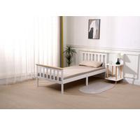 Starlight Beds Somnium White And Natural Wood Shaker Wooden Bed Frame King Size