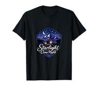 Starlight Camp Nights Mountain Badge Graphic T-Shirt