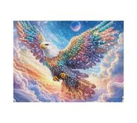 Starlight-feathered Eagle in Dawn Cloudscape 500 Piece Jigsaw Puzzle for Adults Jigsaw Puzzle Lover Must Have Family Activity Colourful Design Ideal Birthday Present 500 PCS
