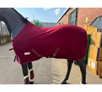 Starlight Horse Rug Fleece Travel Rug with Faux Fur Collar 4'0" to 6'9" Burgundy (6'6")