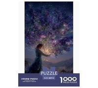 Starlight Lavender Tree 1000-piece Puzzle 52x38cm/1000pcs, - Educational And Stress-relief, Creative Home Decoration, Gift for All Ages