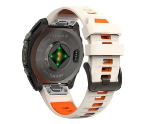 (Starlight Orange, QuickFit 22mm) 1:1 Fenix8 Watch Band For Garmin Fenix 8 47mm 51mm E 7 7X 6 6X 5 5X/Epix Pro/Enduro 3 QuickFit 22mm 26mm Silicone Strap Bracelet