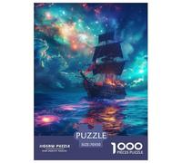 Starlight Sailboat 1000 Piece Jigsaw Puzzles for Adults And Kids with Extra Fun Challenges Home Decoration Family Puzzle Game Birthday Gifts 70x50cm/1000pcs